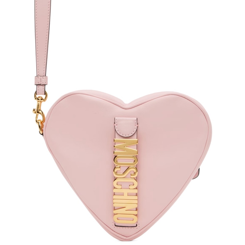 Moschino Pink Heart-Shaped Women's wristlet